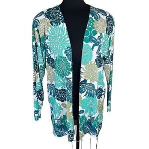 ATOC Open Front Lightweight Jacket Tropical Print Size S/M